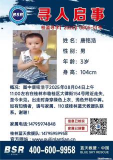 【寻人启事】图中唐铭浩于2025年08月04日上午11:00左右在桂林市临桂区大律街154号附近走失 - 武威28生活网 wuwei.28life.com