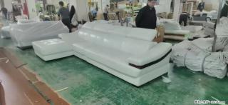 【大厂仿真皮沙发】实木框架，高回弹海绵45密度。全新包装，质量非常好，3.6米右贵妃 - 武威28生活网 wuwei.28life.com